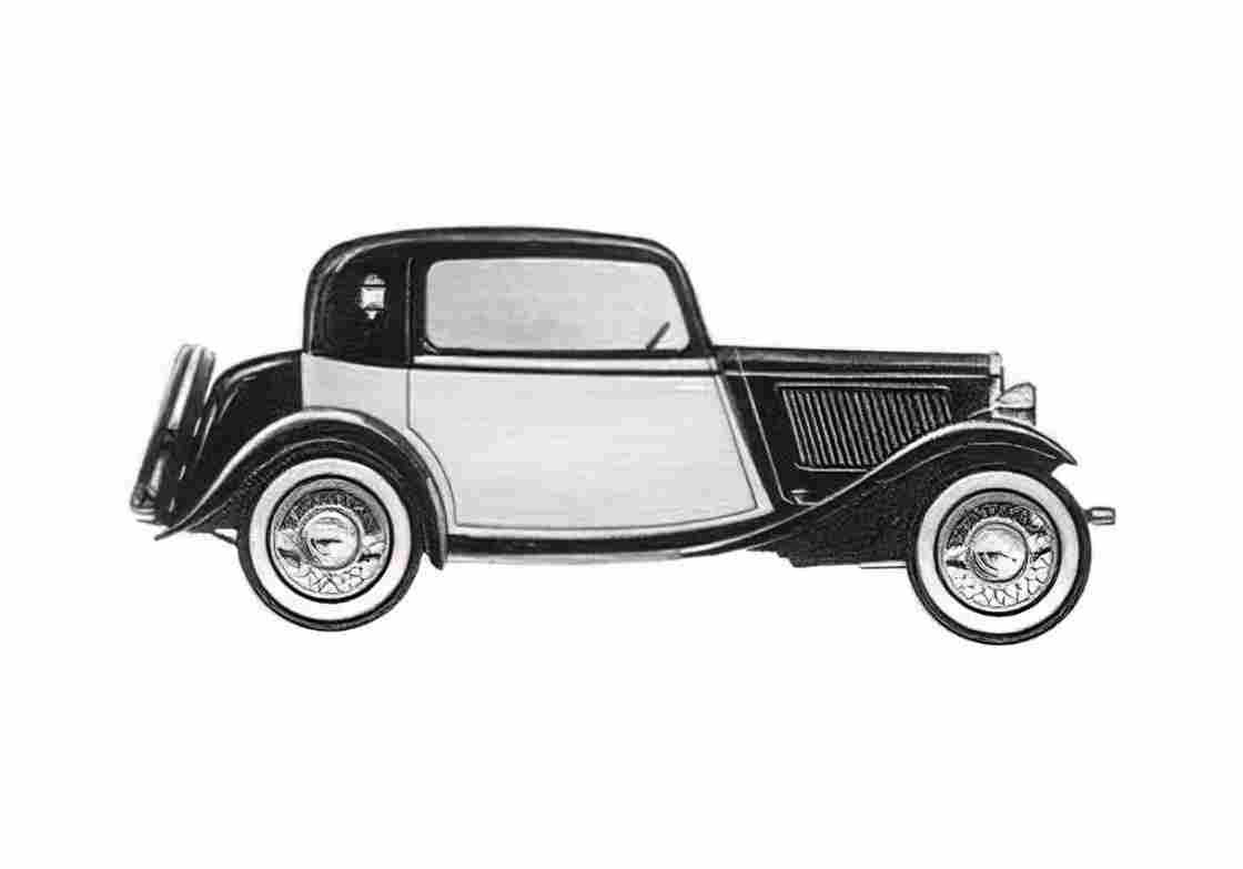 Blueprint Fiat 508 Ballila Fixed Head Coupe 1932 A4 Photo Print