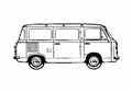 Blueprint Fiat 850T Van 1973 A4 Photo Print