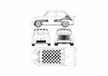 Blueprint Fiat Abarth 1000 TCR Coupe 1969 A4 Photo Print