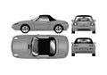 Blueprint Fiat Barchetta Cabriolet 1997 A4 Photo Print