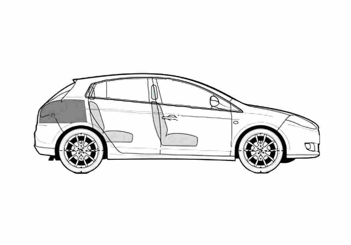 Blueprint Fiat Bravo 14 Sport Hatchback 2007 A4 Photo Print