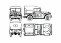 Blueprint Fiat Campagnola A SUV 1951 A4 Photo Print