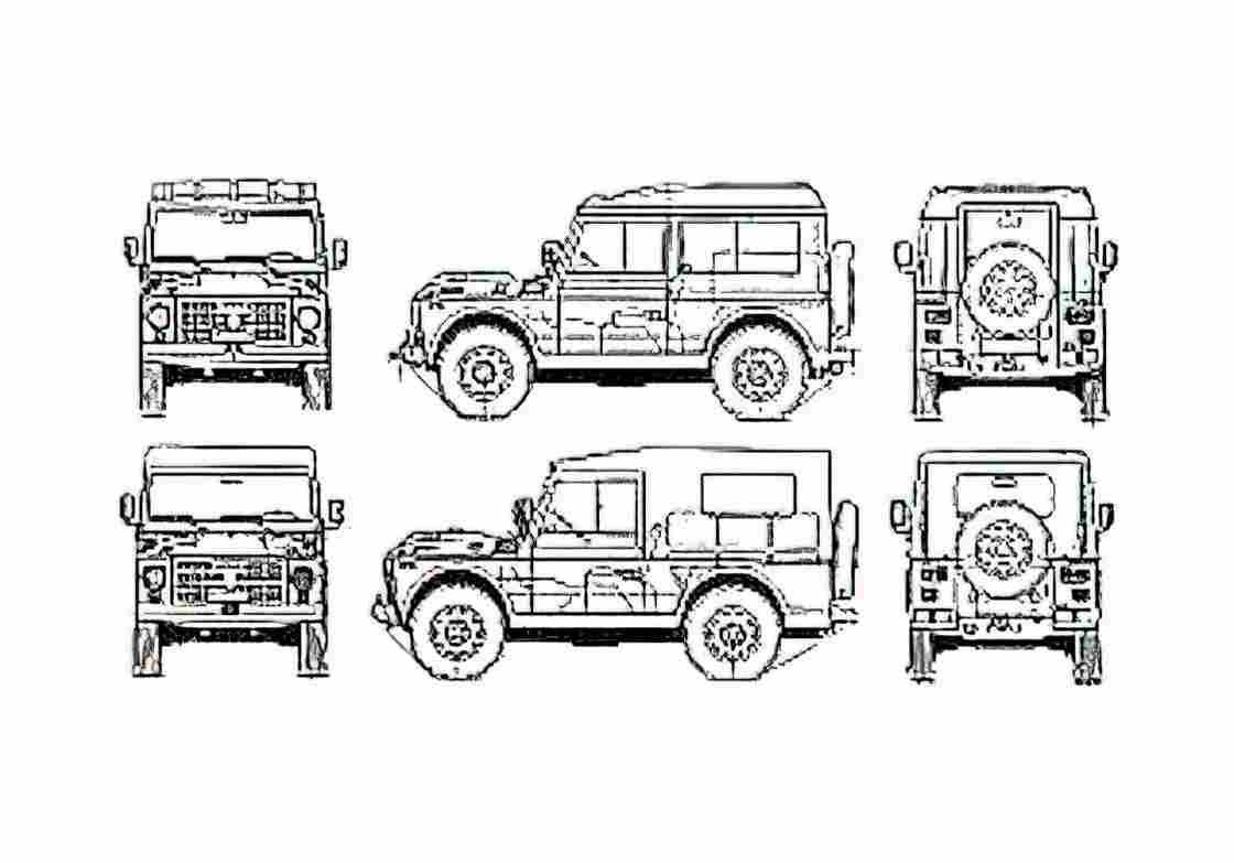 Blueprint Fiat Campagnola II SUV 1976 A4 Photo Print