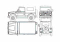 Blueprint Fiat Campagnola SUV 1973 A4 Photo Print