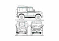 Blueprint Fiat Campagnola SWB SUV 1981 A4 Photo Print