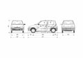 Blueprint Fiat Cinquecento Hatchback 1992 A4 Photo Print