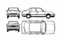 Blueprint Fiat Croma Sedan 1986 A4 Photo Print