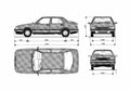 Blueprint Fiat Croma Sedan 1991 A4 Photo Print