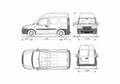 Blueprint Fiat Doblo Cargo SWB High Roof Van 2007 A4 Photo Print