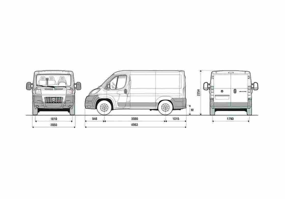 Blueprint Fiat Ducaro SSWB Van 2007 A4 Photo Print