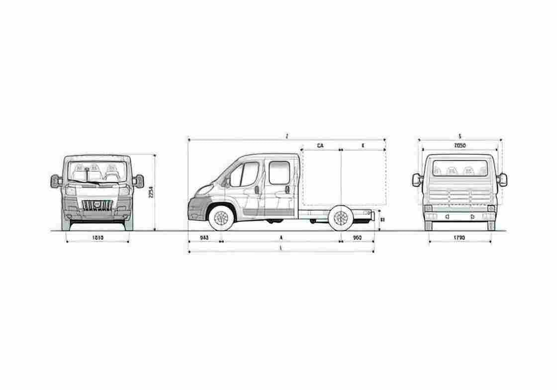 Blueprint Fiat Ducato Chassis Double Truck 2007 A4 Photo Print