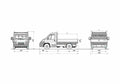 Blueprint Fiat Ducato Dropside Short Truck 2007 A4 Photo Print