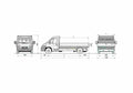 Blueprint Fiat Ducato Dropside Truck 2007 A4 Photo Print