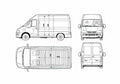Blueprint Fiat Ducato II MWB Van 2003 A4 Photo Print