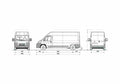 Blueprint Fiat Ducato LWB Van 2007 A4 Photo Print