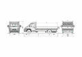 Blueprint Fiat Ducato Maxi Dropside Truck 2007 A4 Photo Print
