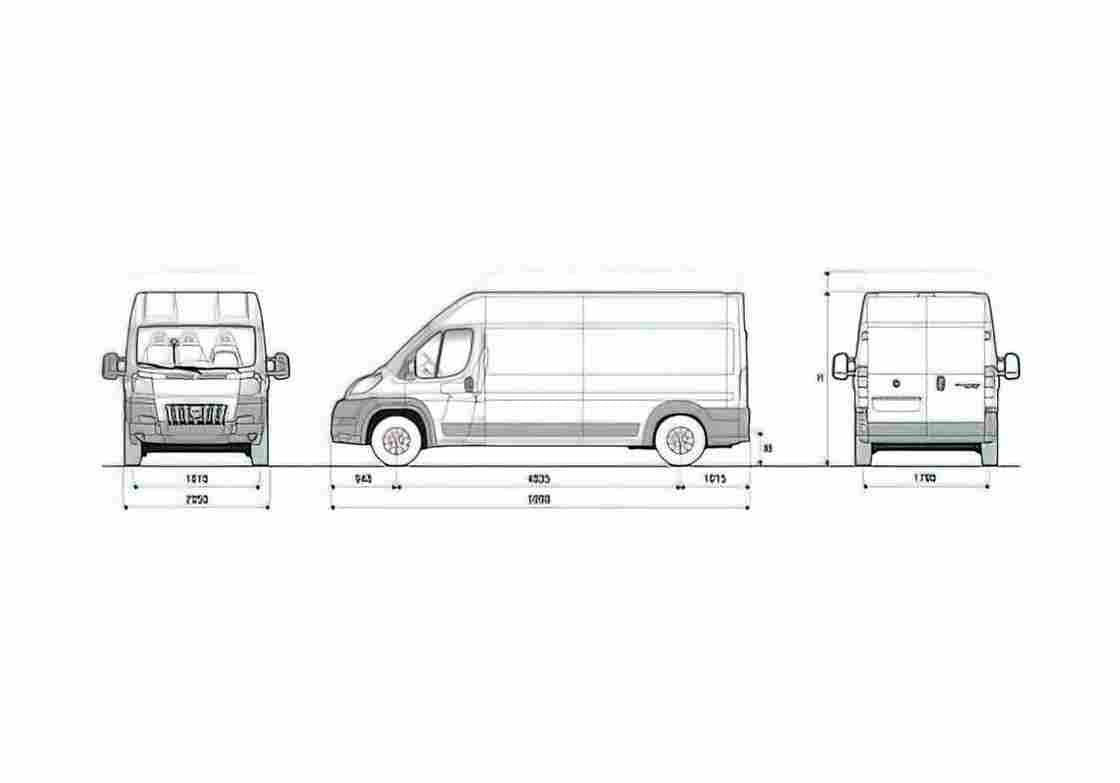 Blueprint Fiat Ducato Maxi Van 2007 A4 Photo Print