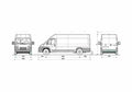 Blueprint Fiat Ducato Maxi XL Van 2007 A4 Photo Print