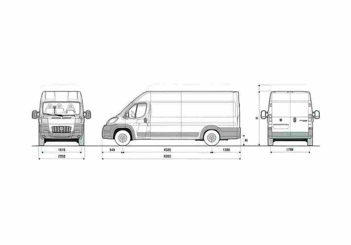 Blueprint Fiat Ducato Maxi XL Van 2007 A4 Photo Print