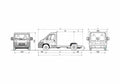 Blueprint Fiat Ducato Plarform Truck 2007 A4 Photo Print