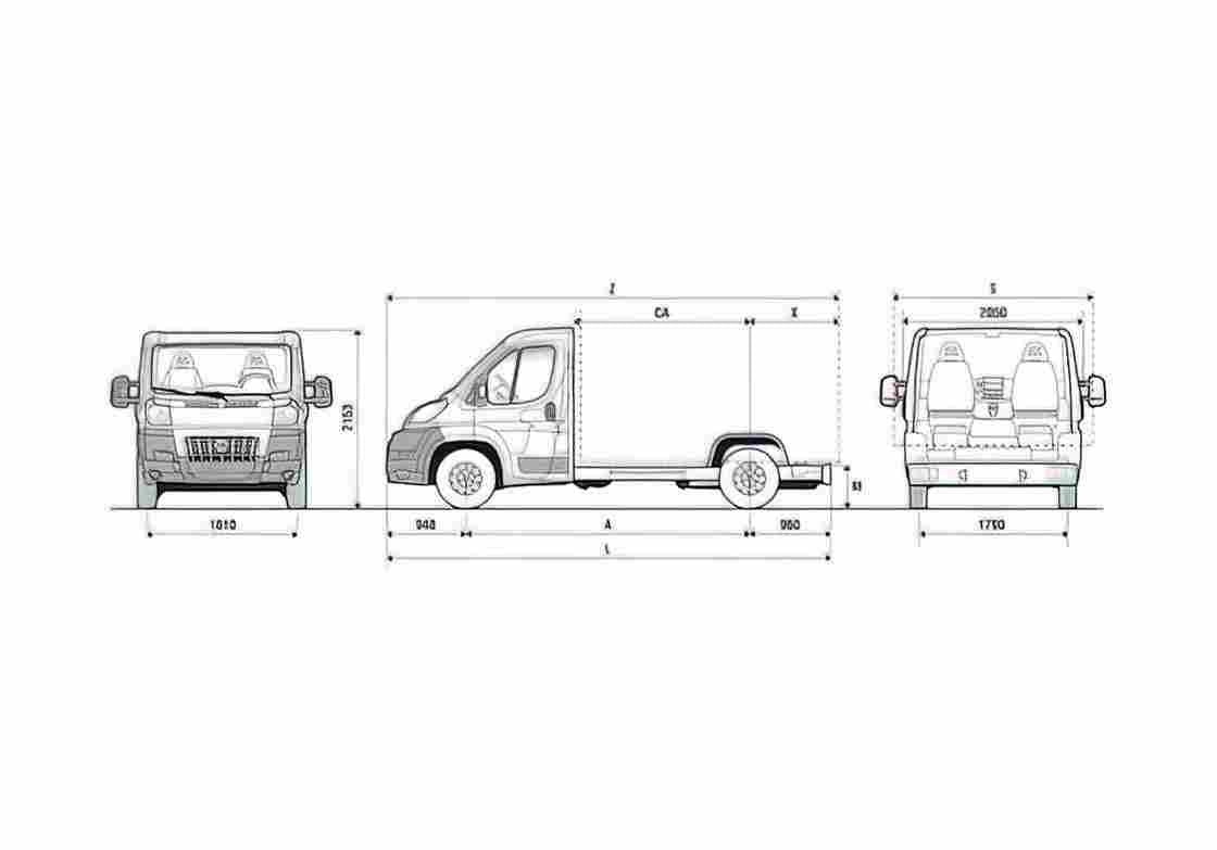Blueprint Fiat Ducato Plarform Truck 2007 A4 Photo Print