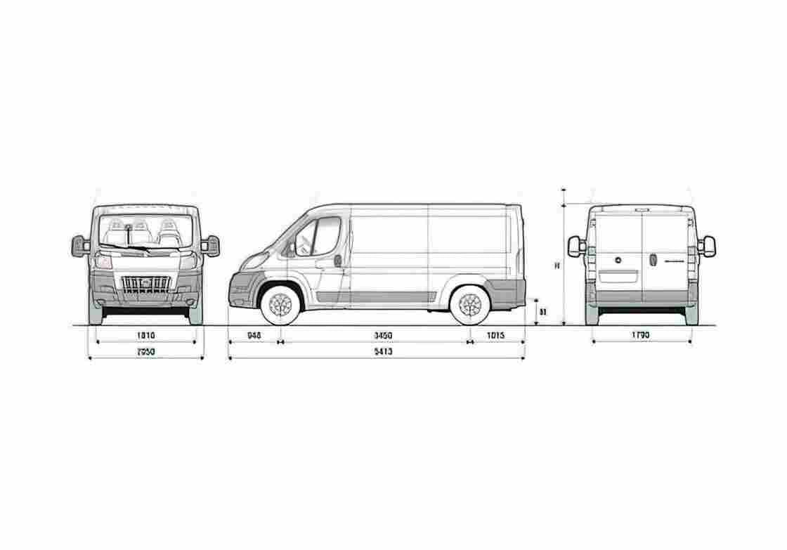Blueprint Fiat Ducato SWB Van 2007 A4 Photo Print