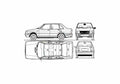 Blueprint Fiat Duna 70 Sedan 1988 01 A4 Photo Print