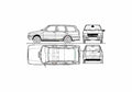 Blueprint Fiat Duna Weekend Wagon 1988 01 A4 Photo Print