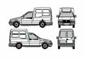 Blueprint Fiat Fiorino Van 1993 A4 Photo Print