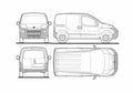 Blueprint Fiat Fiorino Van 2008 A4 Photo Print