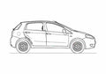 Blueprint Fiat Grande Punto 1.3 Multijet Hatchback 2009 A4 Photo Print