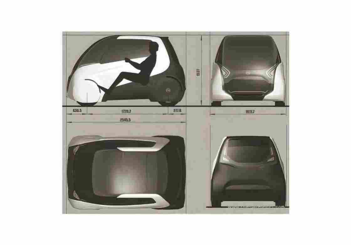 Blueprint Fiat Mio Hatchback A4 Photo Print