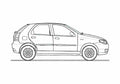 Blueprint Fiat Palio Stile Hatchback 2009 A4 Photo Print