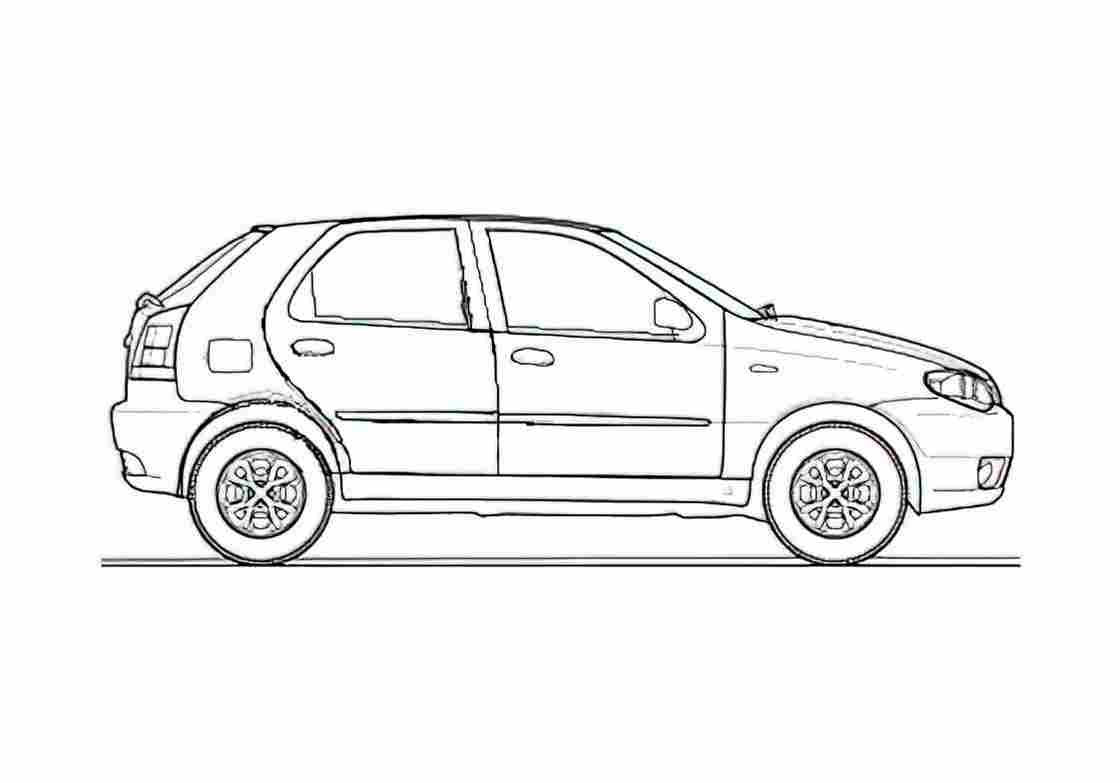 Blueprint Fiat Palio Stile Hatchback 2009 A4 Photo Print
