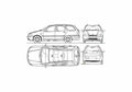 Blueprint Fiat Palio Weekend Wagon 1997 01 A4 Photo Print