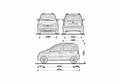 Blueprint Fiat Panda 4x4 Climbing Hatchback 2004 A4 Photo Print