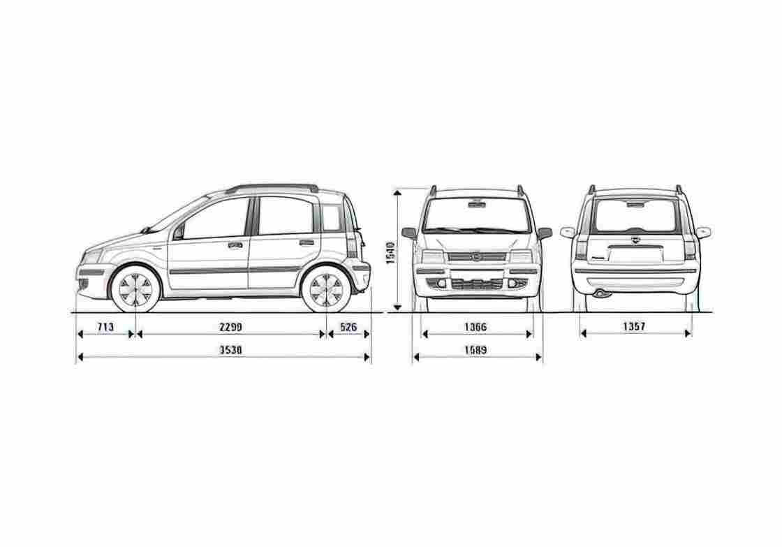 Blueprint Fiat Panda Wagon 2007 A4 Photo Print