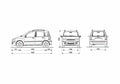 Blueprint Fiat Panda Wagon 2009 A4 Photo Print