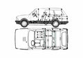 Blueprint Fiat Panorama CL Wagon 1982 A4 Photo Print