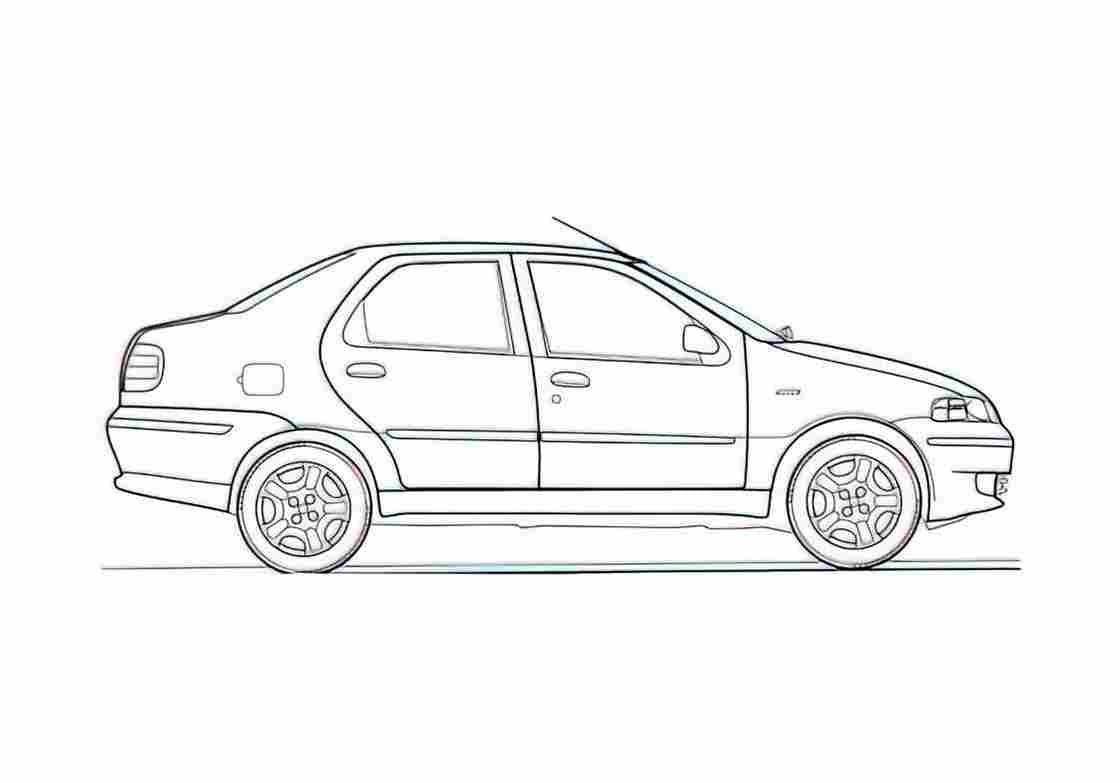 Blueprint Fiat Petra Sedan 2004 A4 Photo Print