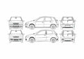 Blueprint Fiat Punto Hatchback 2003 A4 Photo Print