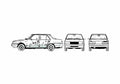 Blueprint Fiat Regata Sedan 1983 A4 Photo Print