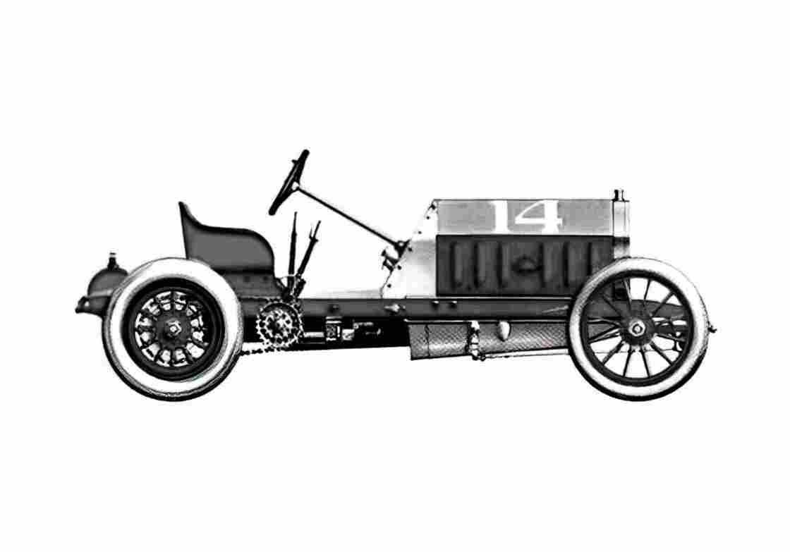 Blueprint Fiat SB GP OW 1908 A4 Photo Print