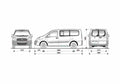 Blueprint Fiat Scudo Combi Glazed Minivan 2007 A4 Photo Print