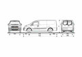 Blueprint Fiat Scudo Panelled LWB Van 2007 A4 Photo Print
