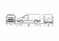 Blueprint Fiat Scudo Panelled Van 2007 A4 Photo Print