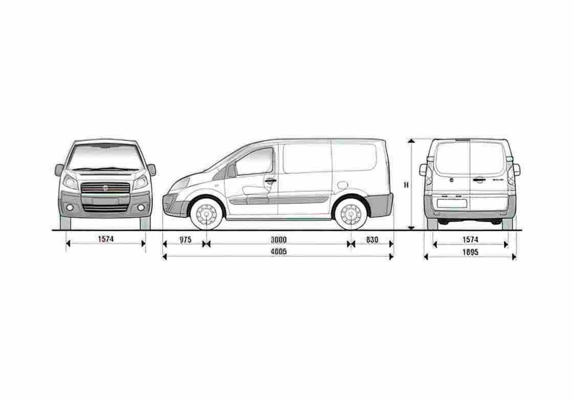 Blueprint Fiat Scudo Panelled Van 2007 A4 Photo Print