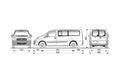Blueprint Fiat Scudo Panorama LWB Minivan 2007 A4 Photo Print