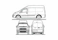 Blueprint Fiat Scudo Van 2008 A4 Photo Print