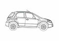 Blueprint Fiat Sedici Van 2006 A4 Photo Print